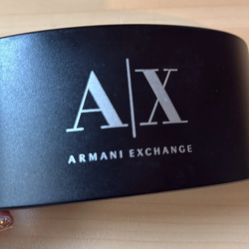 Armani Exchange Glasses Case A|X Black Hard Plastic Eyeglass/Sunglass Case